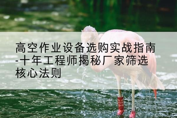 吴桥剪叉式升降机厂家-高空作业设备选购实战指南-十年工程师揭秘厂家筛选核心法则