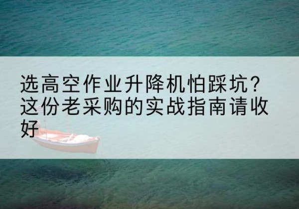 吴桥高空作业升降机厂家推荐-选高空作业升降机怕踩坑？这份老采购的实战指南请收好