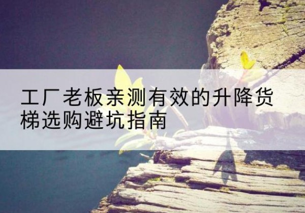 吴桥升降货梯怎么选-工厂老板亲测有效的升降货梯选购避坑指南